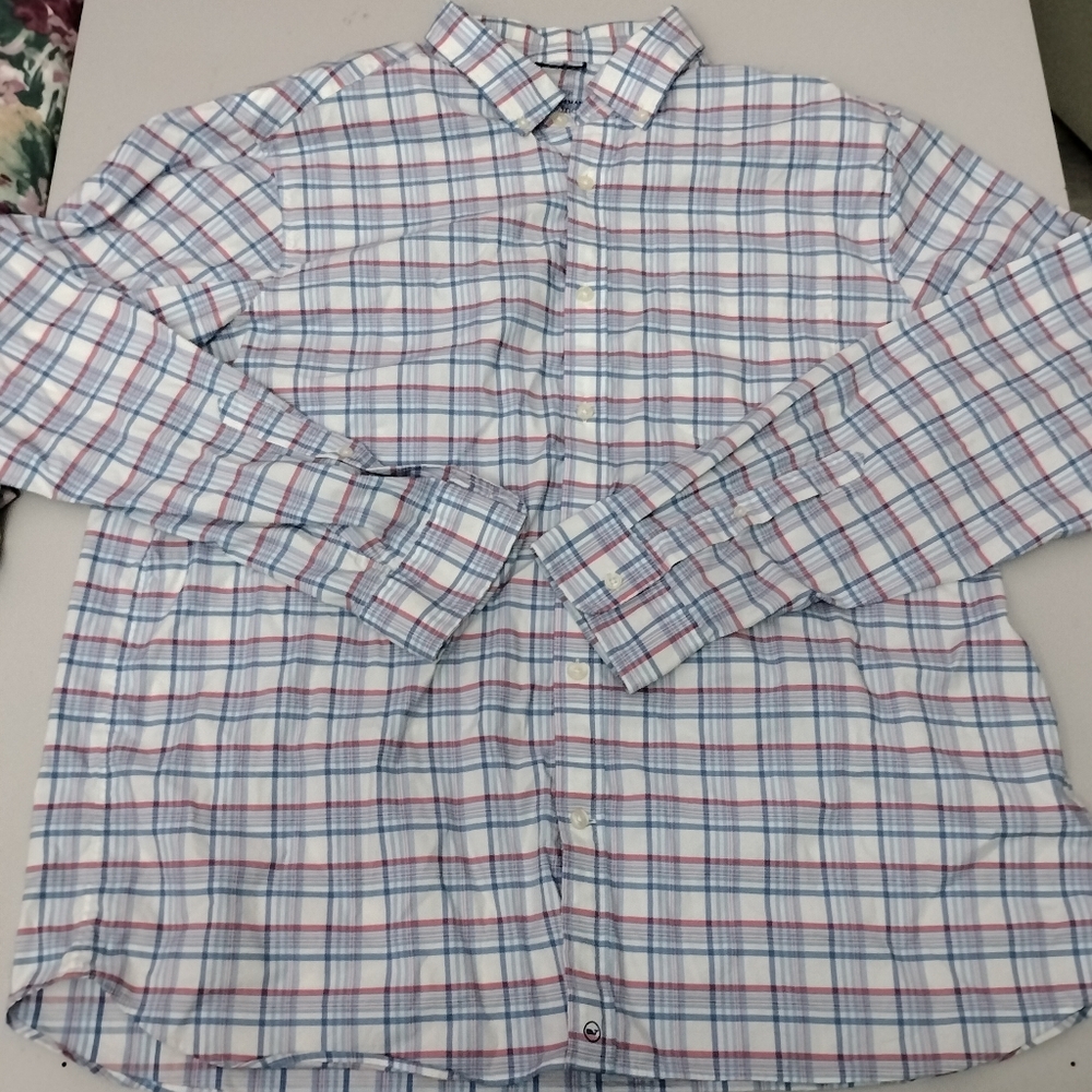 Vineyard Vines On the Go shirt Mens XL Multi Color Long Sleeve